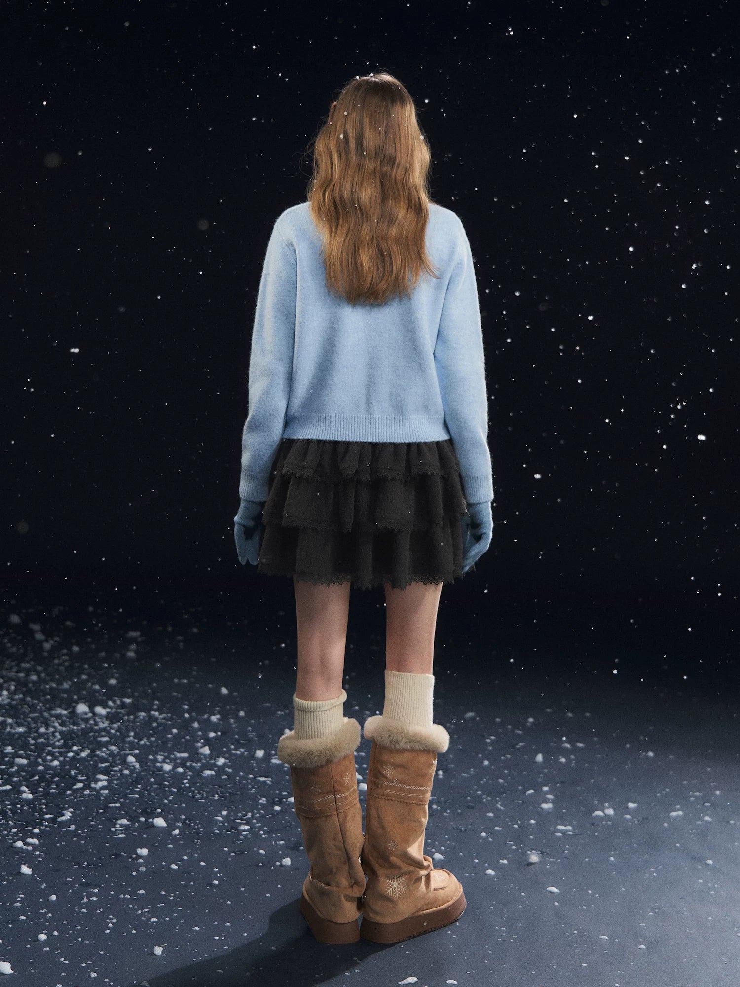 Plush Deer Jacquard Crewneck Sweater