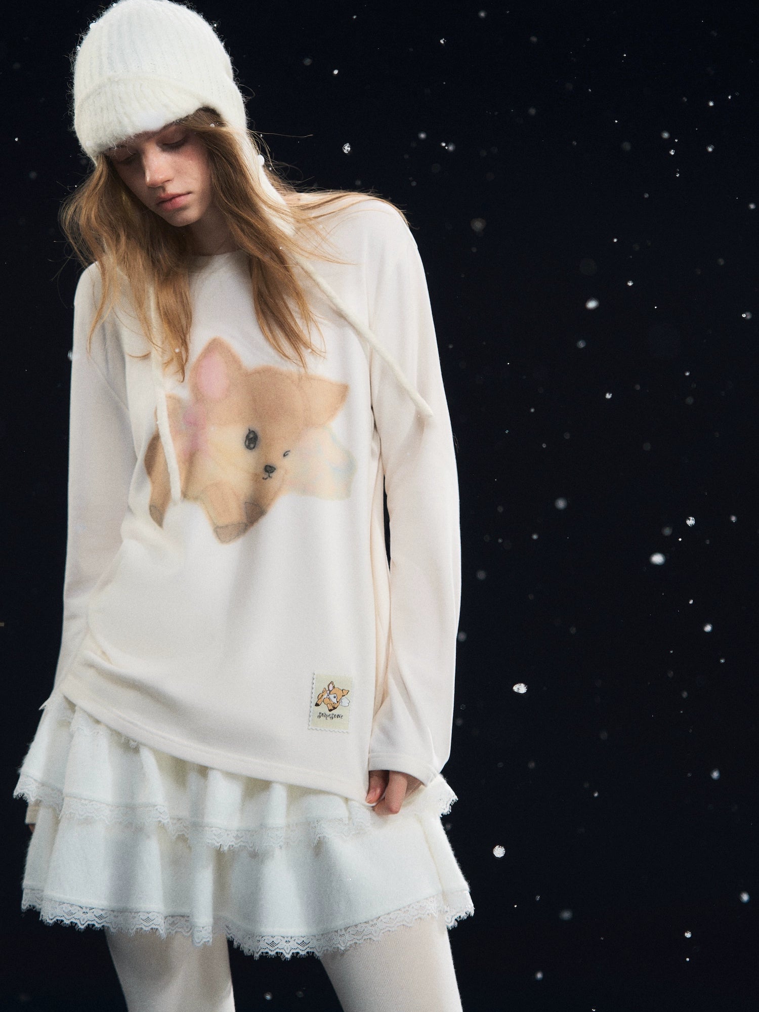 Whispering Fawn Plush Long-Sleeve Tee