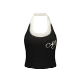 Logo Kniited Halter Tank Top - CHINASQUAD