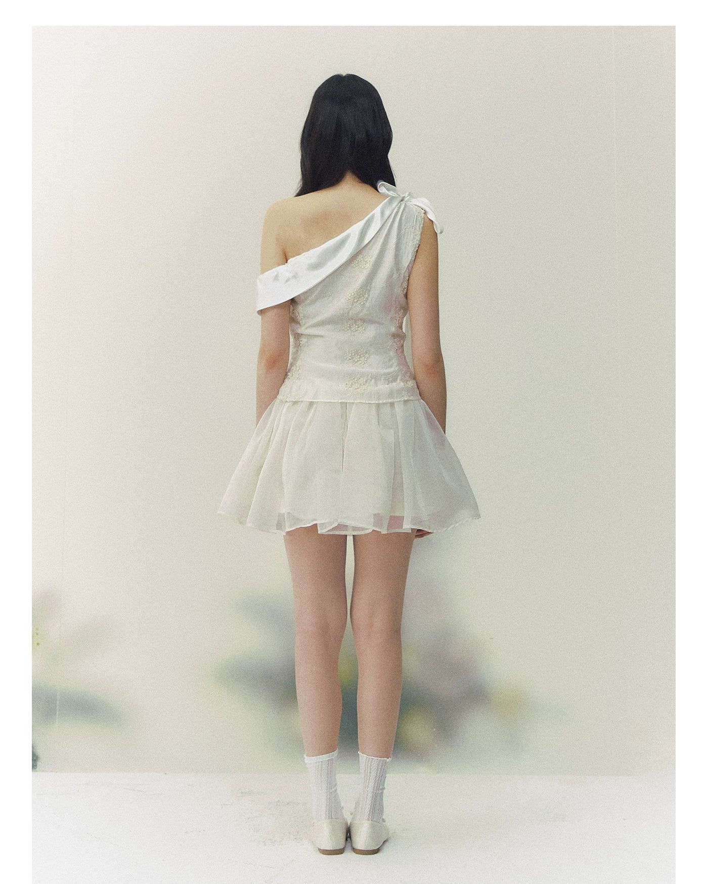 Satin Embroidered Princess Tulle Dress