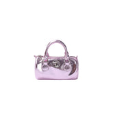 Pink & Silver Patent Leather Bag - CHINASQUAD