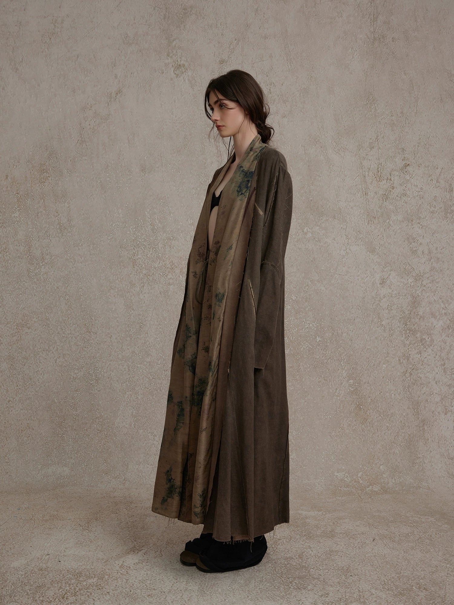 Brown Ancient Jacquard Long Robe