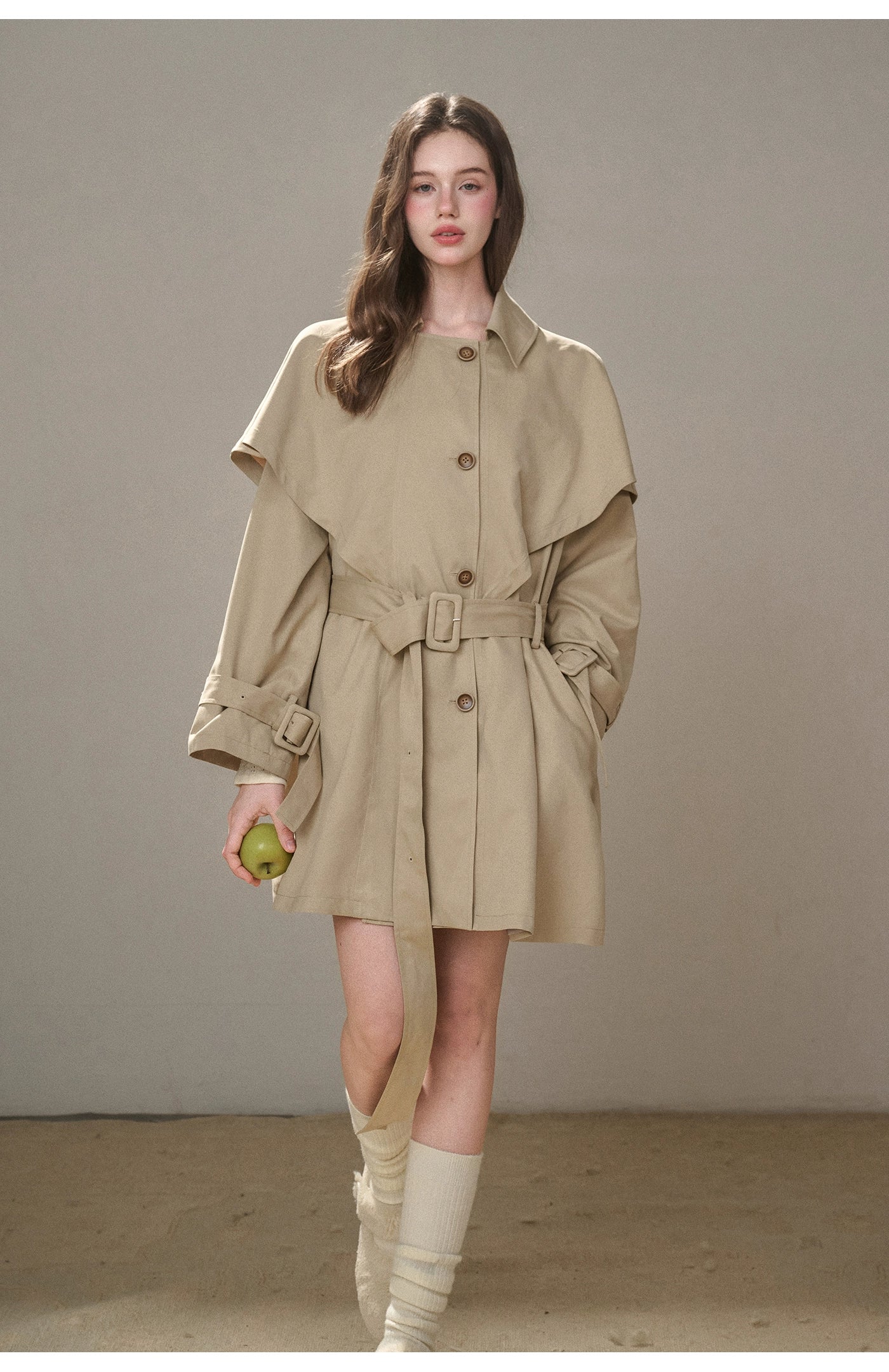 Comfy Chestnut Trench Coat