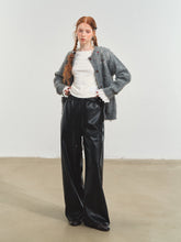 Relaxed Curve‑Hem PU Pants - CHINASQUAD