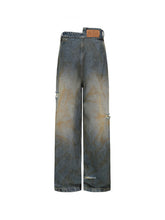 Heavy-Duty Distressed Denim Jeans - CHINASQUAD