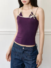 Two-tone Retro Halter Top - CHINASQUAD