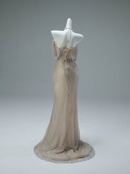 Ivory Couture Gown with Handcrafted Beading