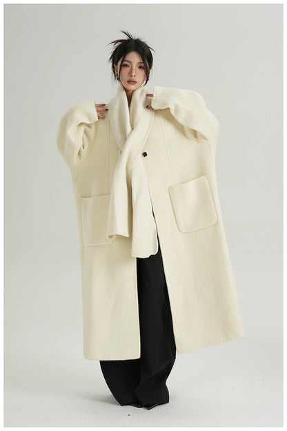 Oversized Double-Faced Wool Long Coat