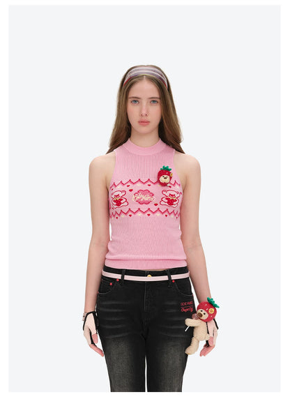Candy Knit Cropped Vest