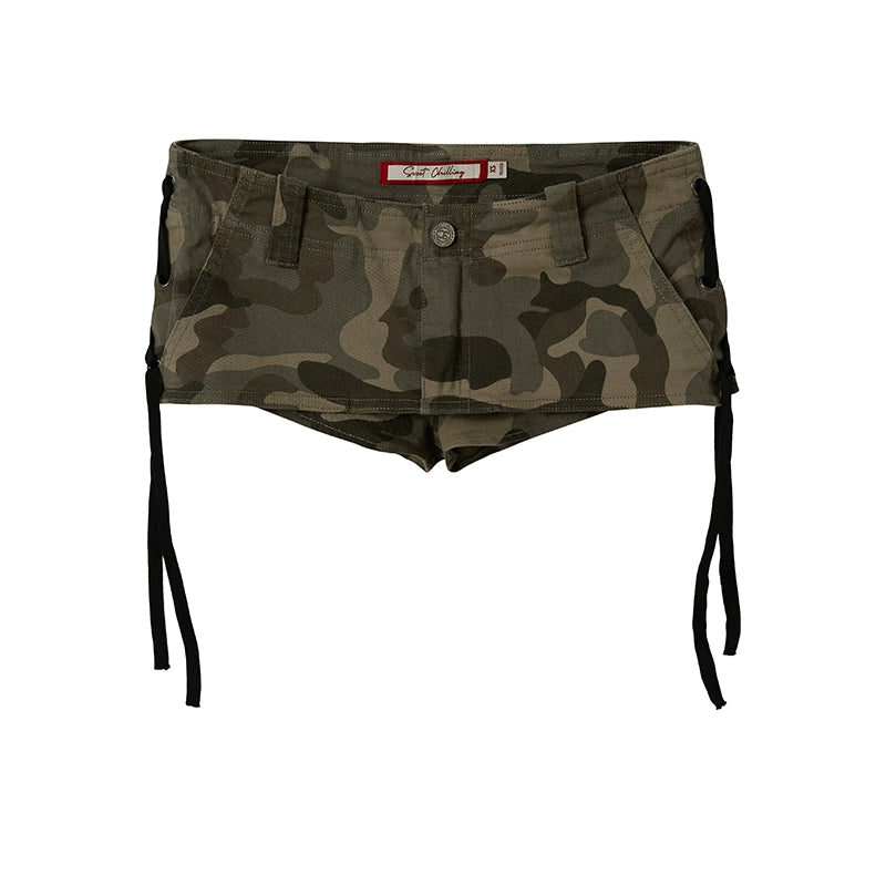 Camouflage Print A-line Mini Skirt