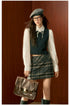 High-Waisted Plaid A-line Skirt - CHINASQUAD