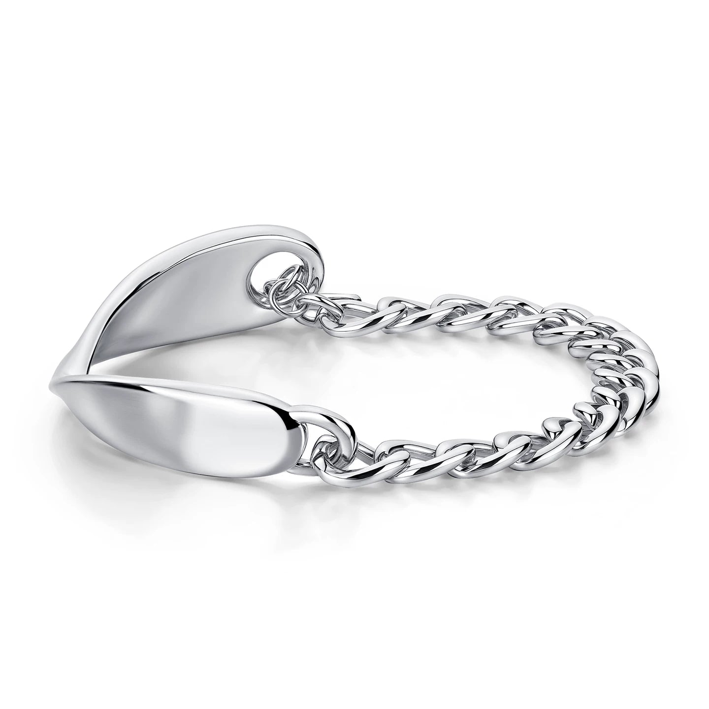 Möbius Chain Spliced Asymmetric Open Bracelet