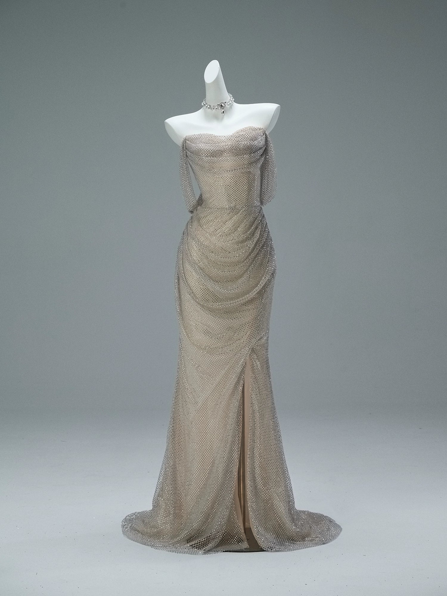 Ivory Couture Gown with Handcrafted Beading