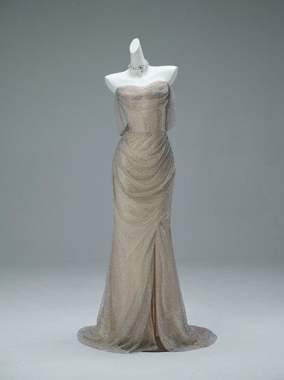Ivory Couture Gown with Handcrafted Beading
