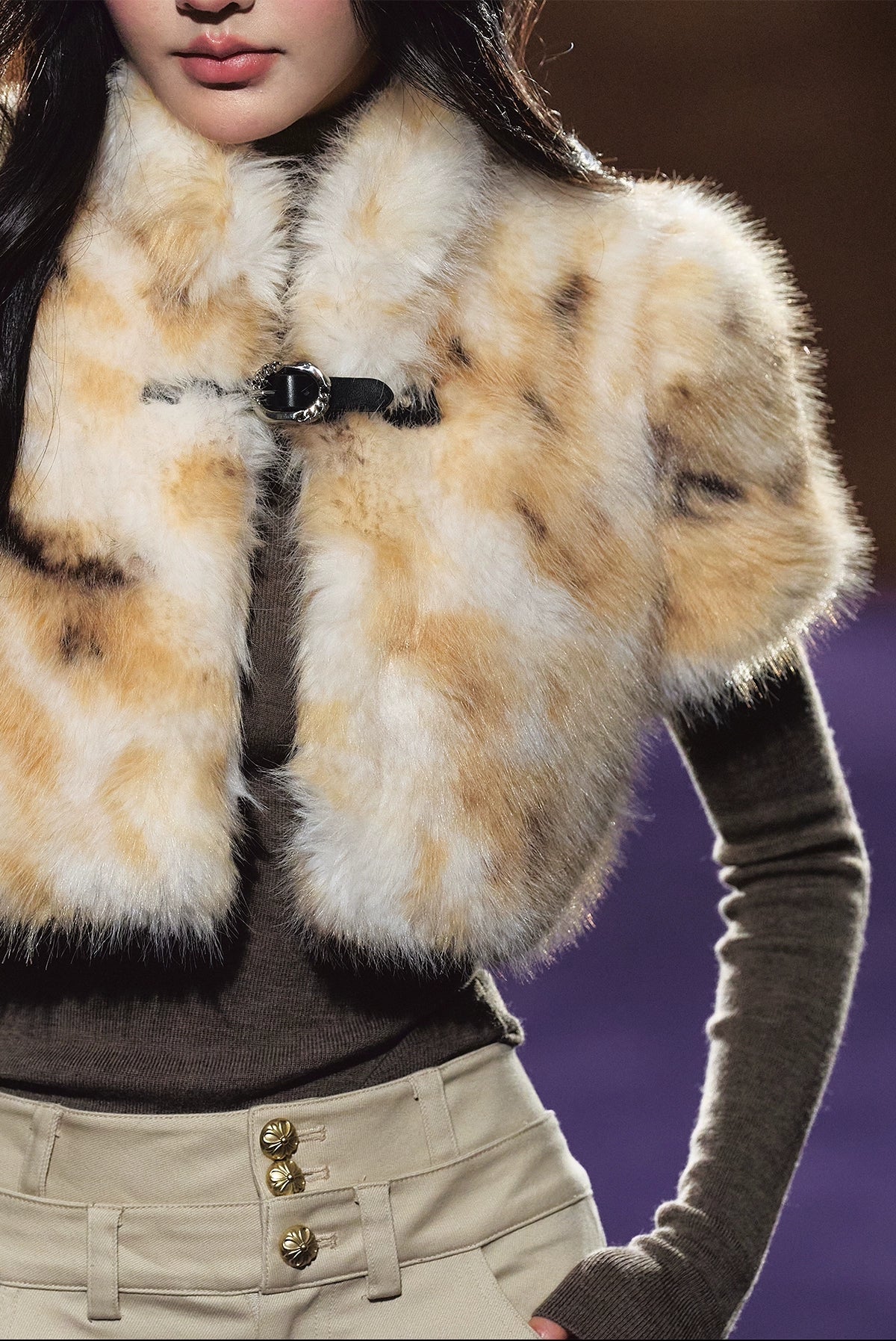 Faux Fur Cropped Jacket