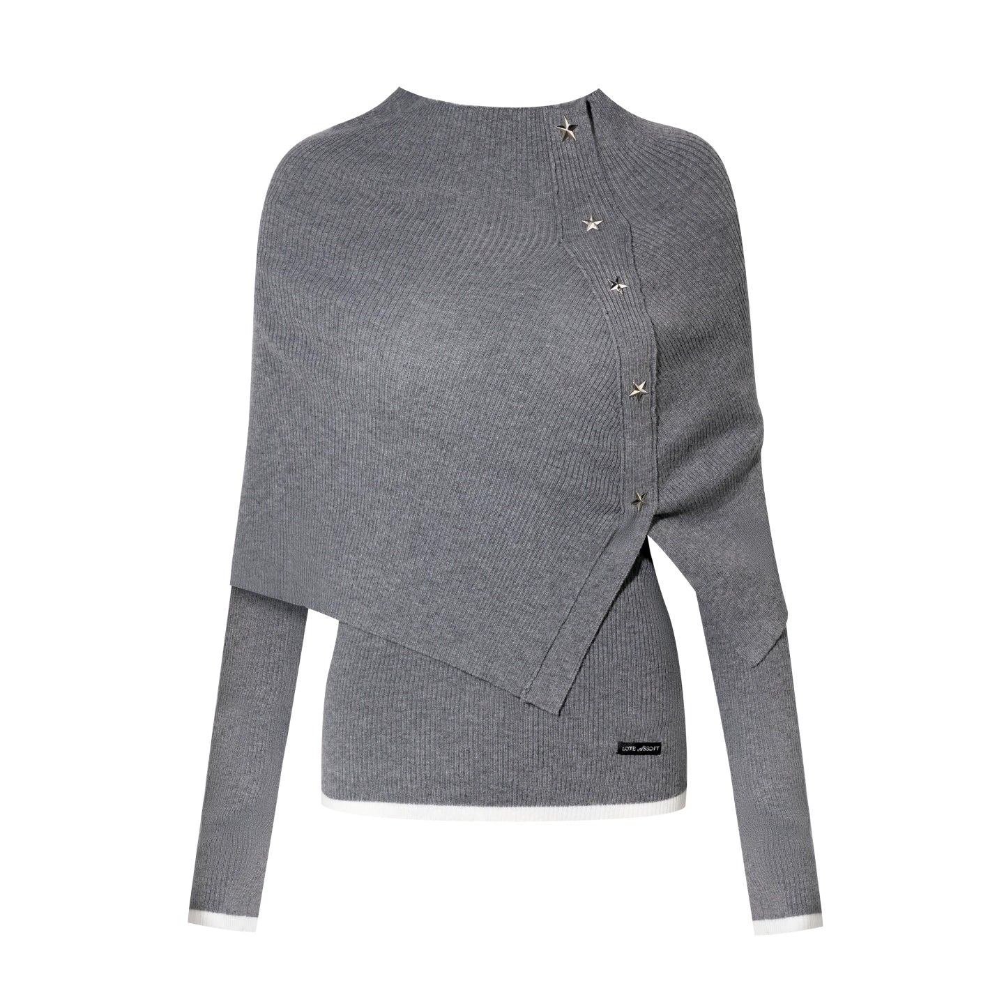 Wool-Blend Layered Knit Turtleneck