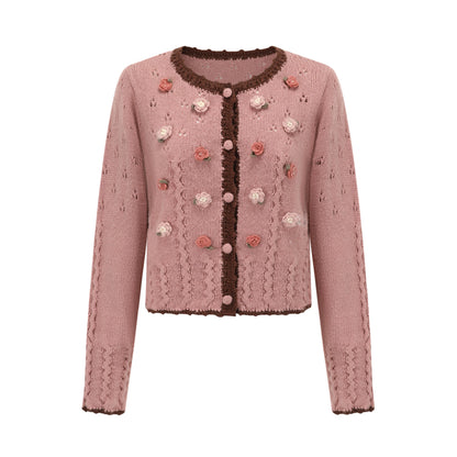 Floral Juliet Vintage Knit Dress &amp; Cardigan Set