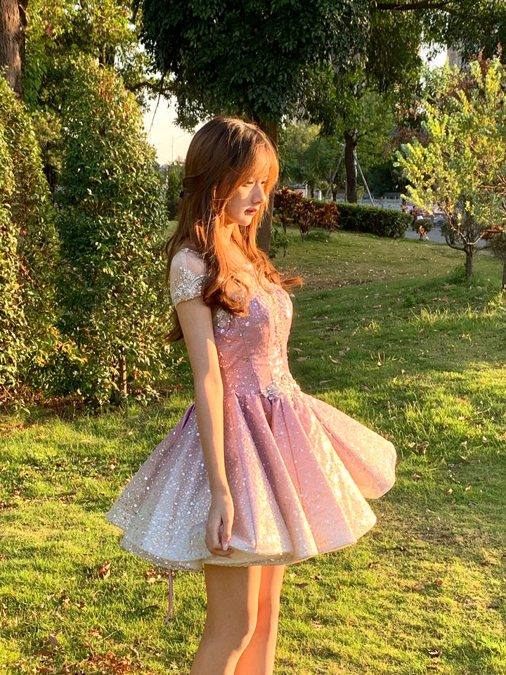 Dreamstar Sequin Tulle Dress with Crystal Accents