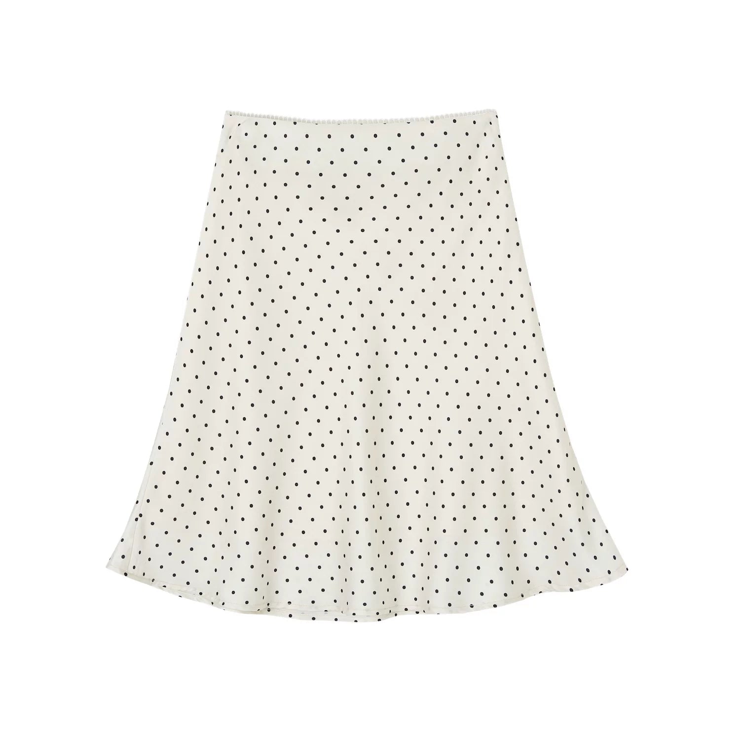 Collar Cinched Top &amp; French A-line Midi Skirt Set