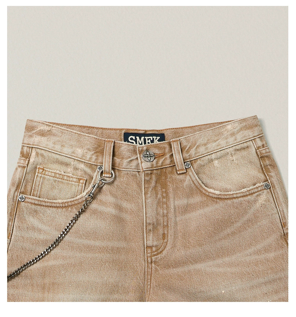 Wild Diamond Handcrafted Wide-Leg Denim Pants
