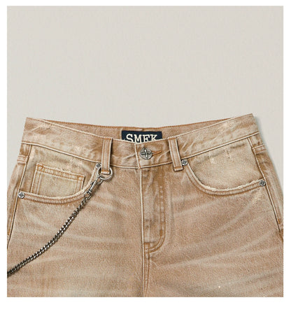 Wild Diamond Handcrafted Wide-Leg Denim Pants