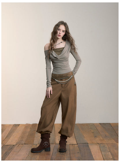 Relaxed-Fit Curved Blade Pants
