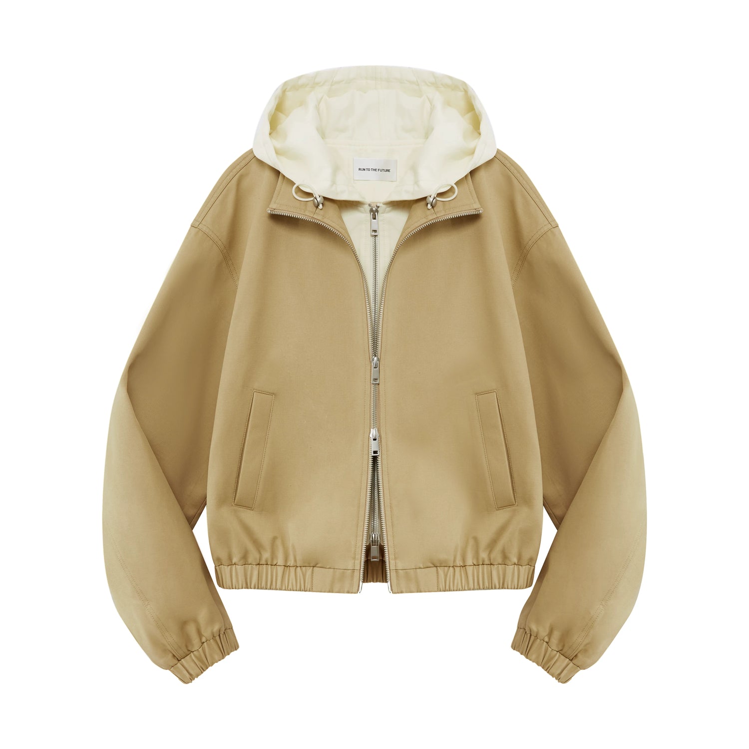 Cotton Stand-Collar Hooded Jacket