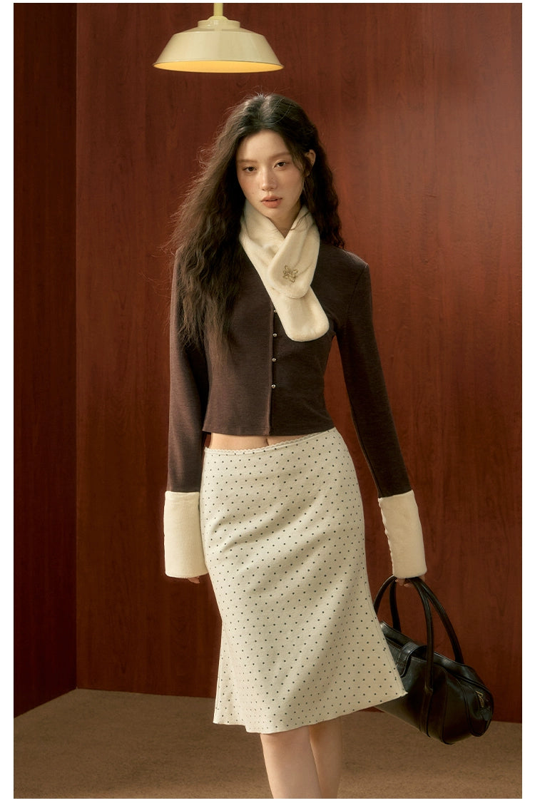 Polka Dot Pencil Mermaid Skirt - CHINASQUAD