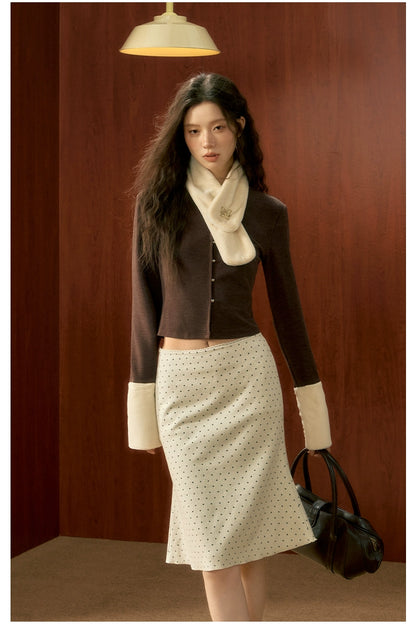 Polka Dot Pencil Mermaid Skirt - CHINASQUAD