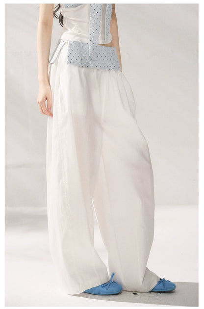 Strapless Top &amp; Relaxed Wide-Leg Pants Set
