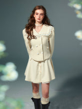 Naval Collar Wool Jacket & Skirt Set - CHINASQUAD