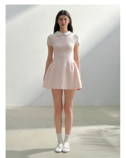 Vintage Crystal Collar Air Layer Princess Dress