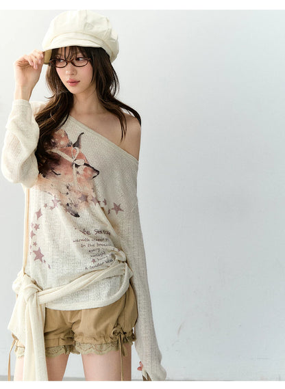 Khaki Lyocell Lace-Trim Tie Lantern Shorts