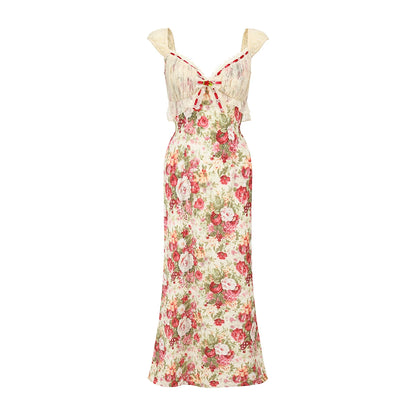 Vintage Romantic All-Over Peony Textured Dress