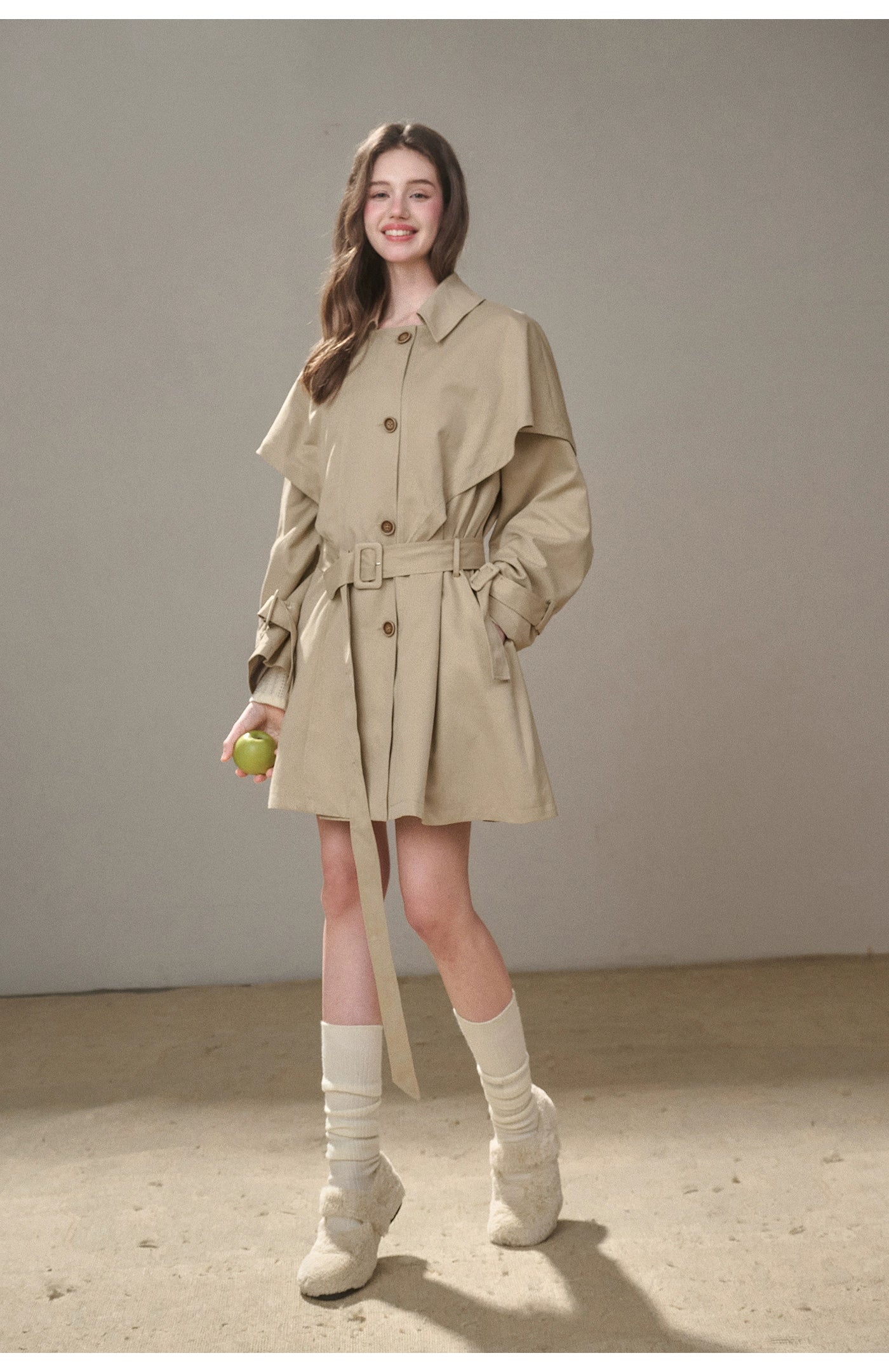 Comfy Chestnut Trench Coat