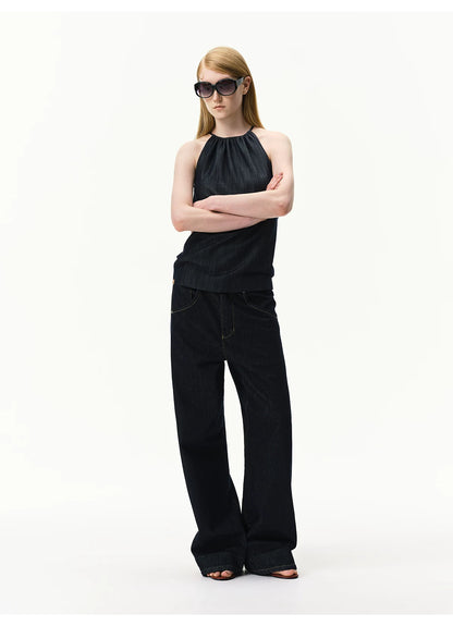 Lyocell Textured Sleeveless Top