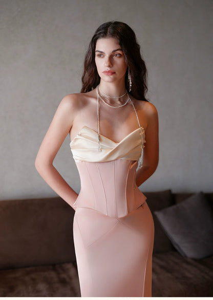 Corset Top &amp; Maxi Skirt Two-Piece Set