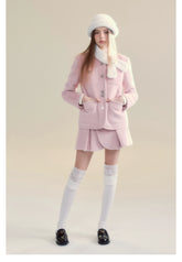 Pink Scarf Jacket & Mini Skirt Set - CHINASQUAD