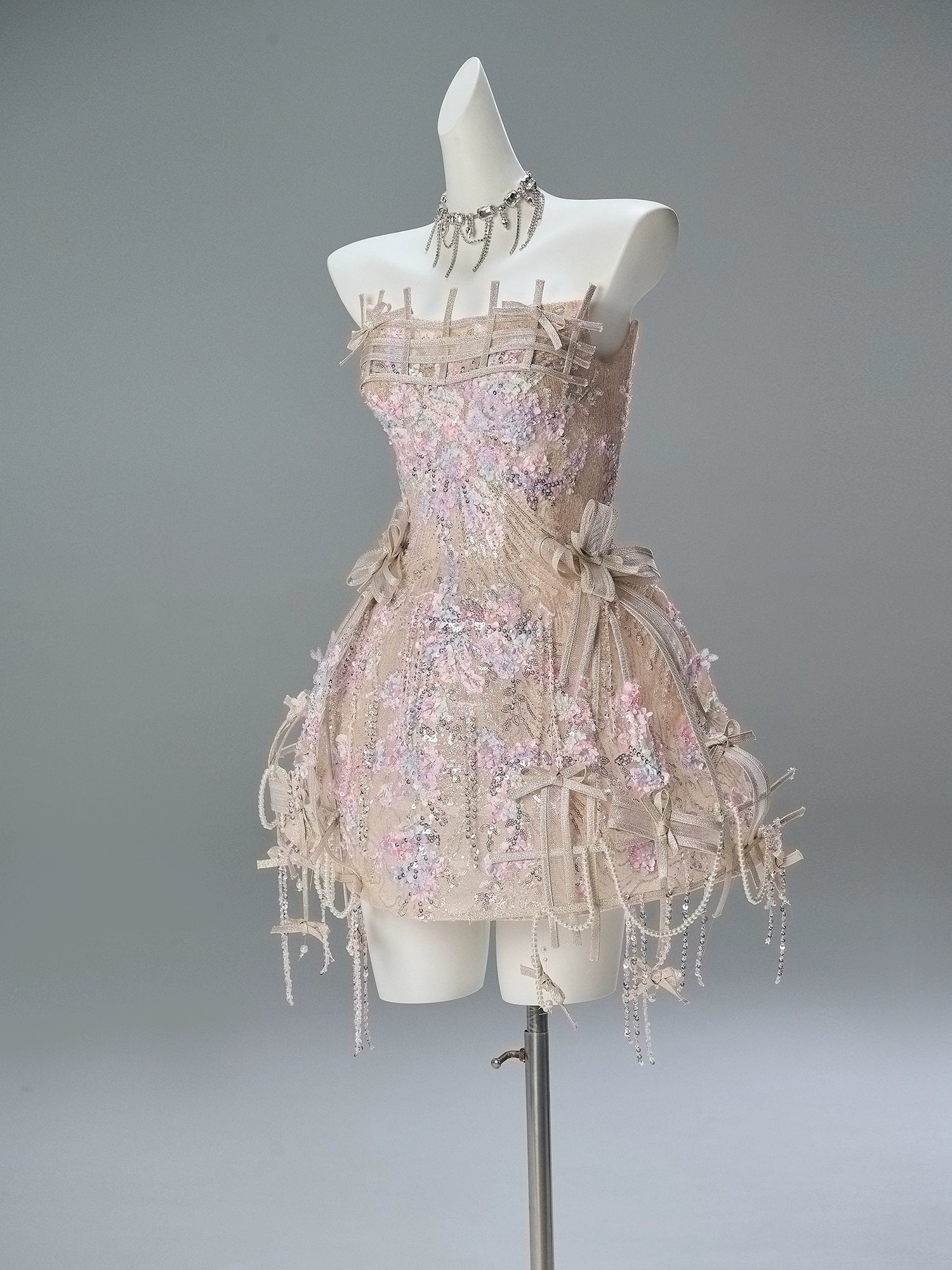 Annie Princess Embellished Tulle Dress with Lace Details