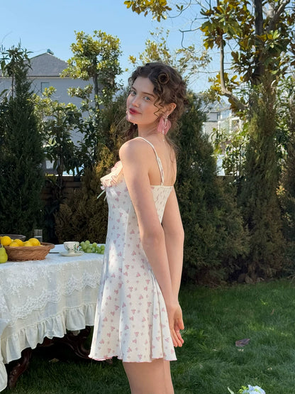 Rose Petite Florist Knit Dress &amp; Cardigan Set