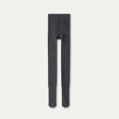 Cream / Brown / Grey / Black Cable-Knit Textured Tights