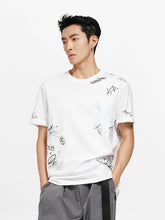 Graffiti Print Short Sleeve T-Shirt - CHINASQUAD