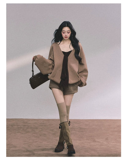 Autumn Leaves Hoodie Three-Piece Set