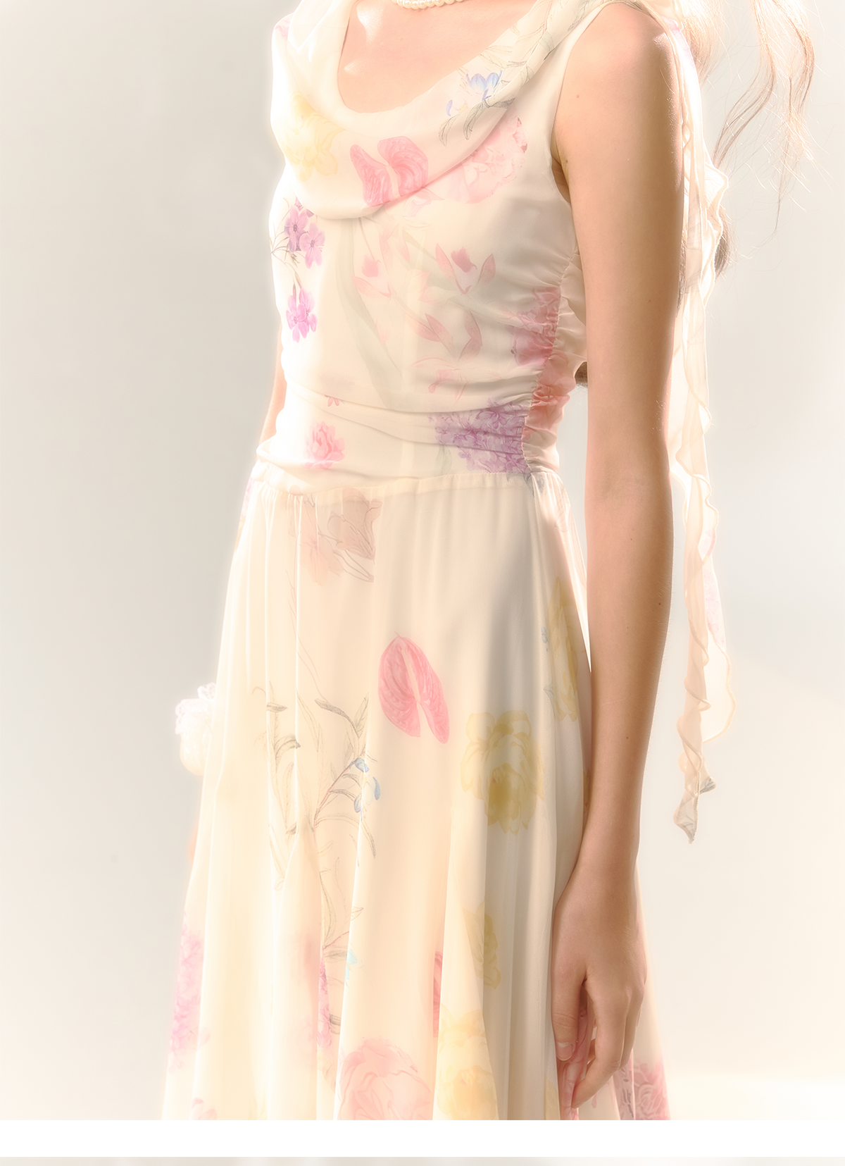 Romantic Floral Midi Dress - CHINASQUAD
