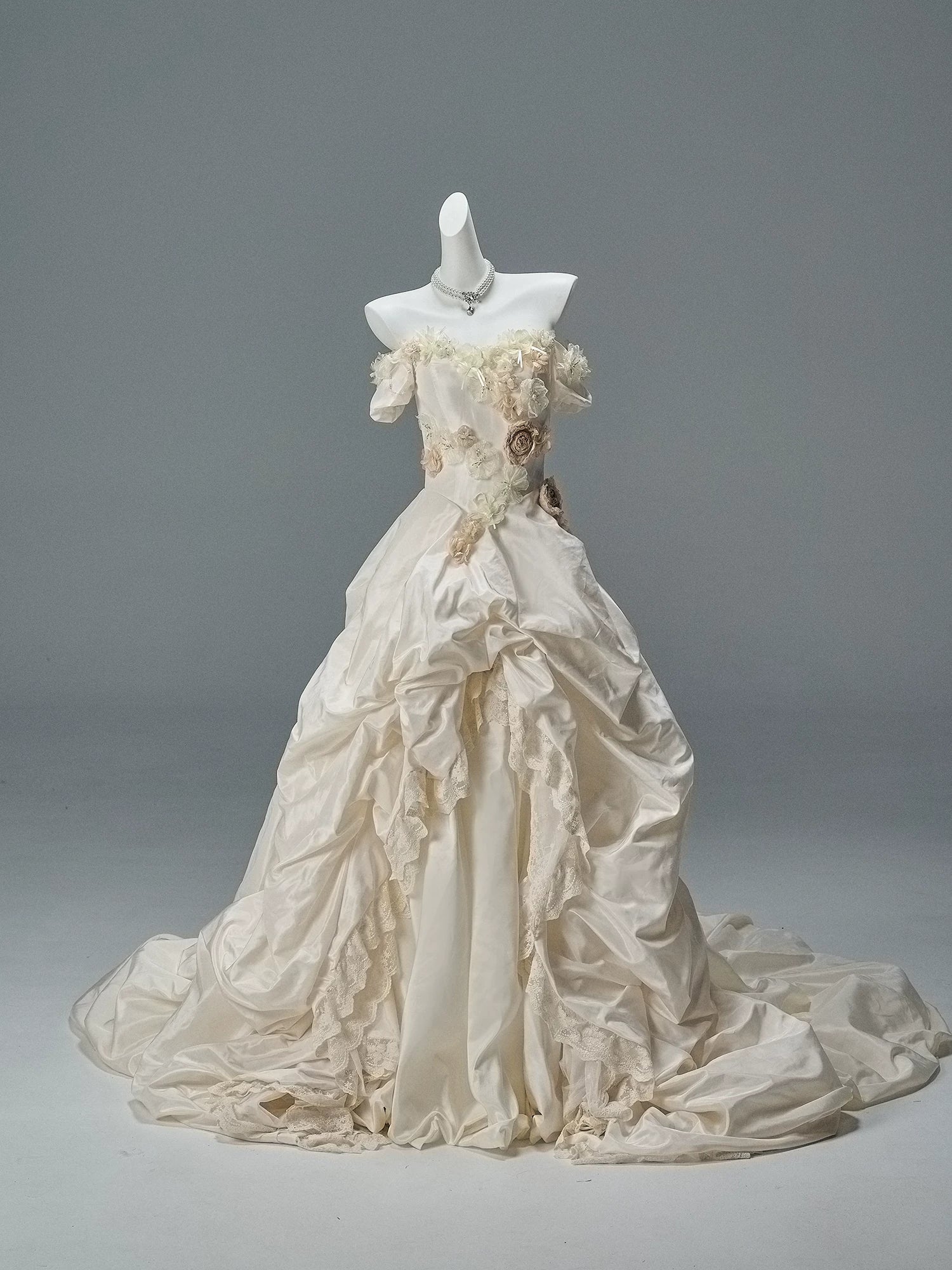 “Where Branches Fade” Sculptural Satin Couture Gown