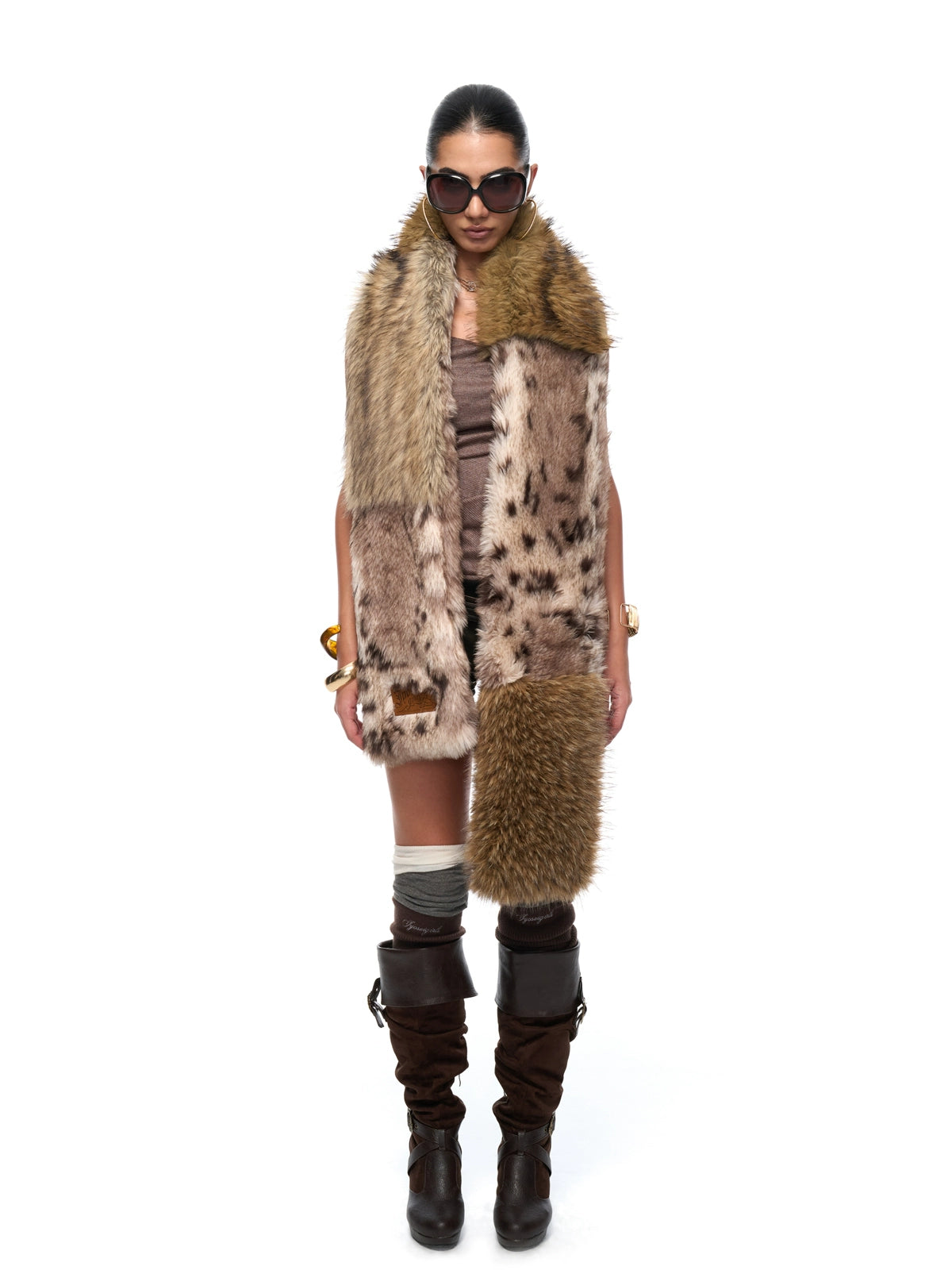 Longline Faux Fox Fur Scarf