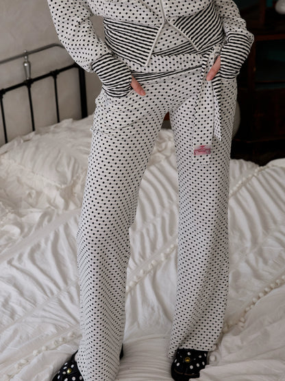 Polka Dot Stripe Double-sided Scarf - CHINASQUAD