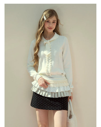 Tiered Polka Dot Layered Skirt - CHINASQUAD