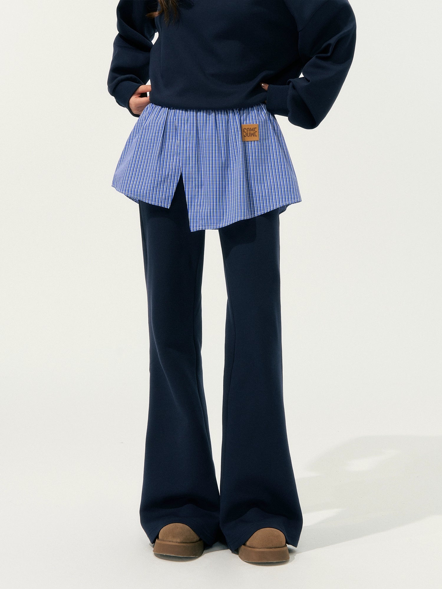 Detachable Spliced Collar Sweatshirt