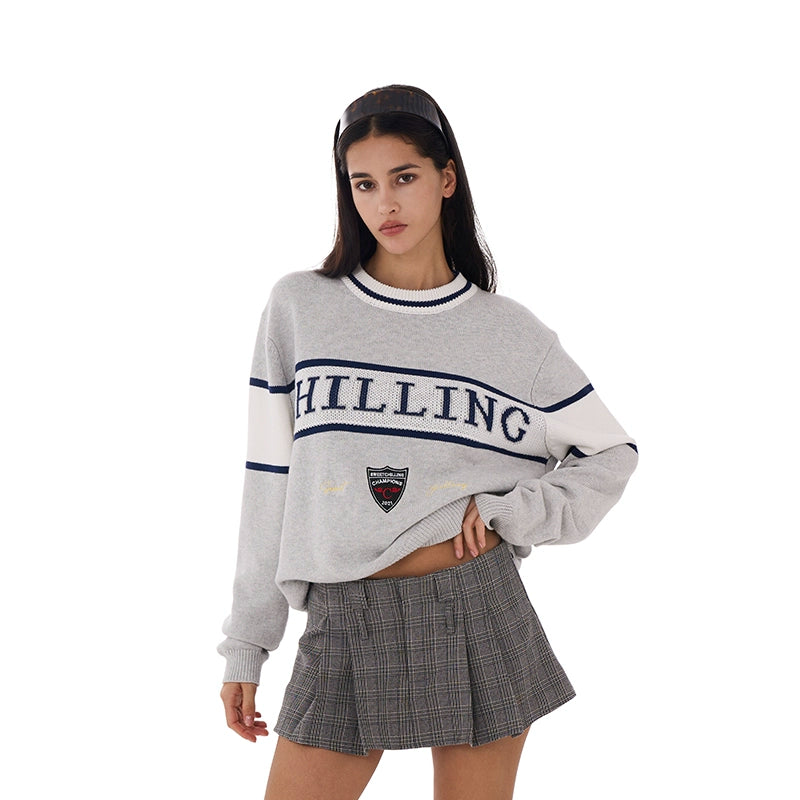 Varsity Knit Pullover Sweater